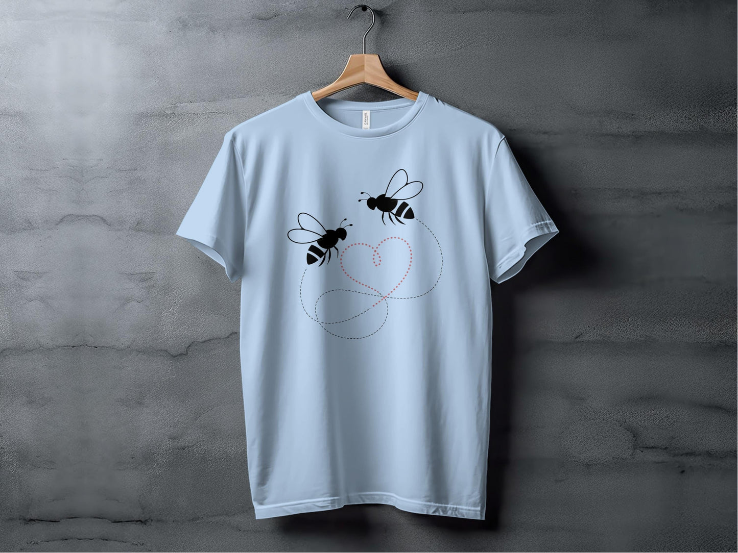 Bee Couple Tee XS / Baby Blue