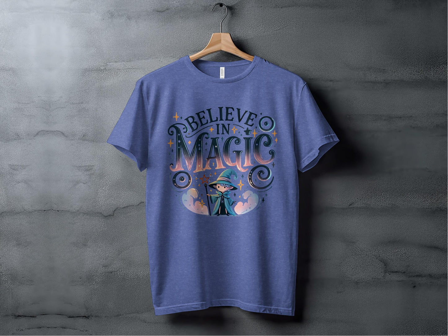 Believe in Magic Wizard Tee XS / Heather True Royal