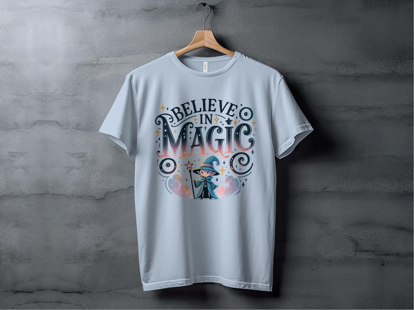 Believe in Magic Wizard Tee XS / Light Blue