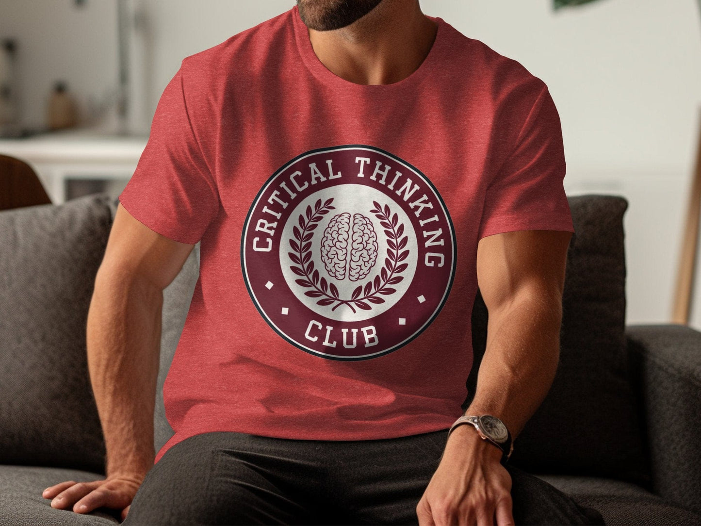 Critical Thinking Club Tee XS / Heather Red
