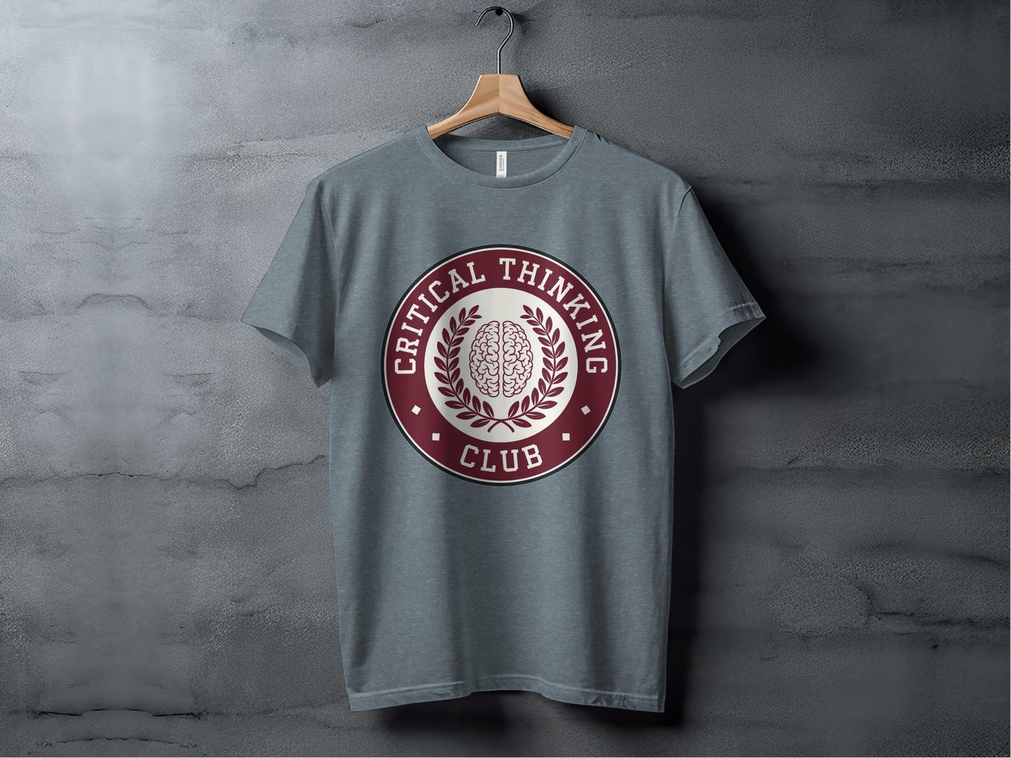 Critical Thinking Club Tee XS / Heather Slate