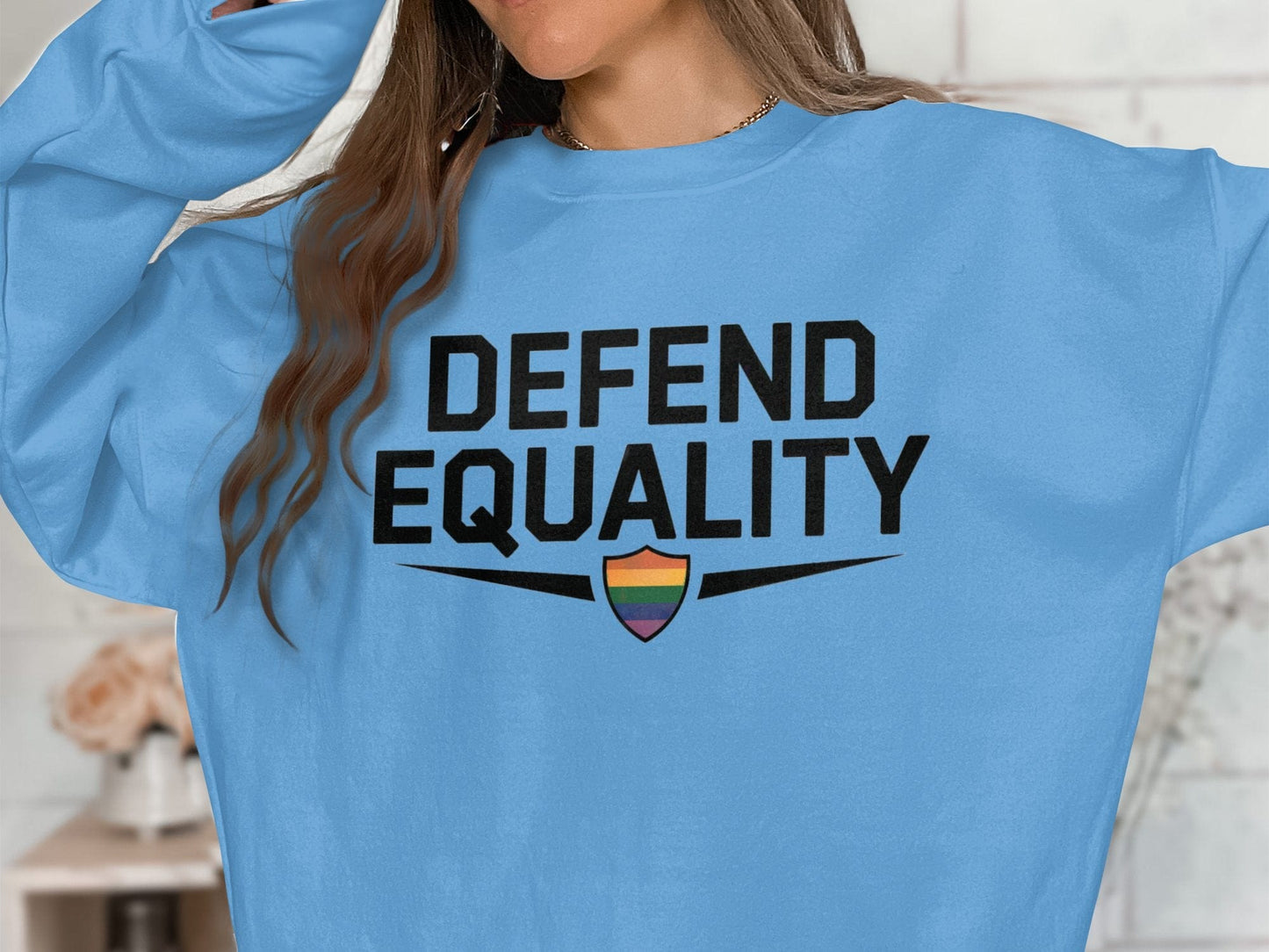 Defend Equality S / Carolina Blue