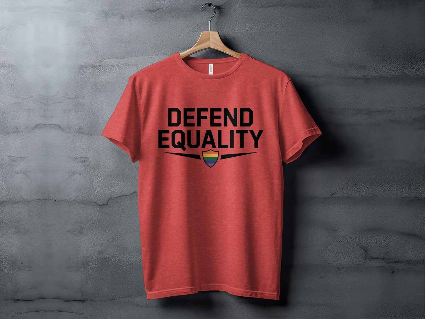 Defend Equality Tee XS / Heather Red