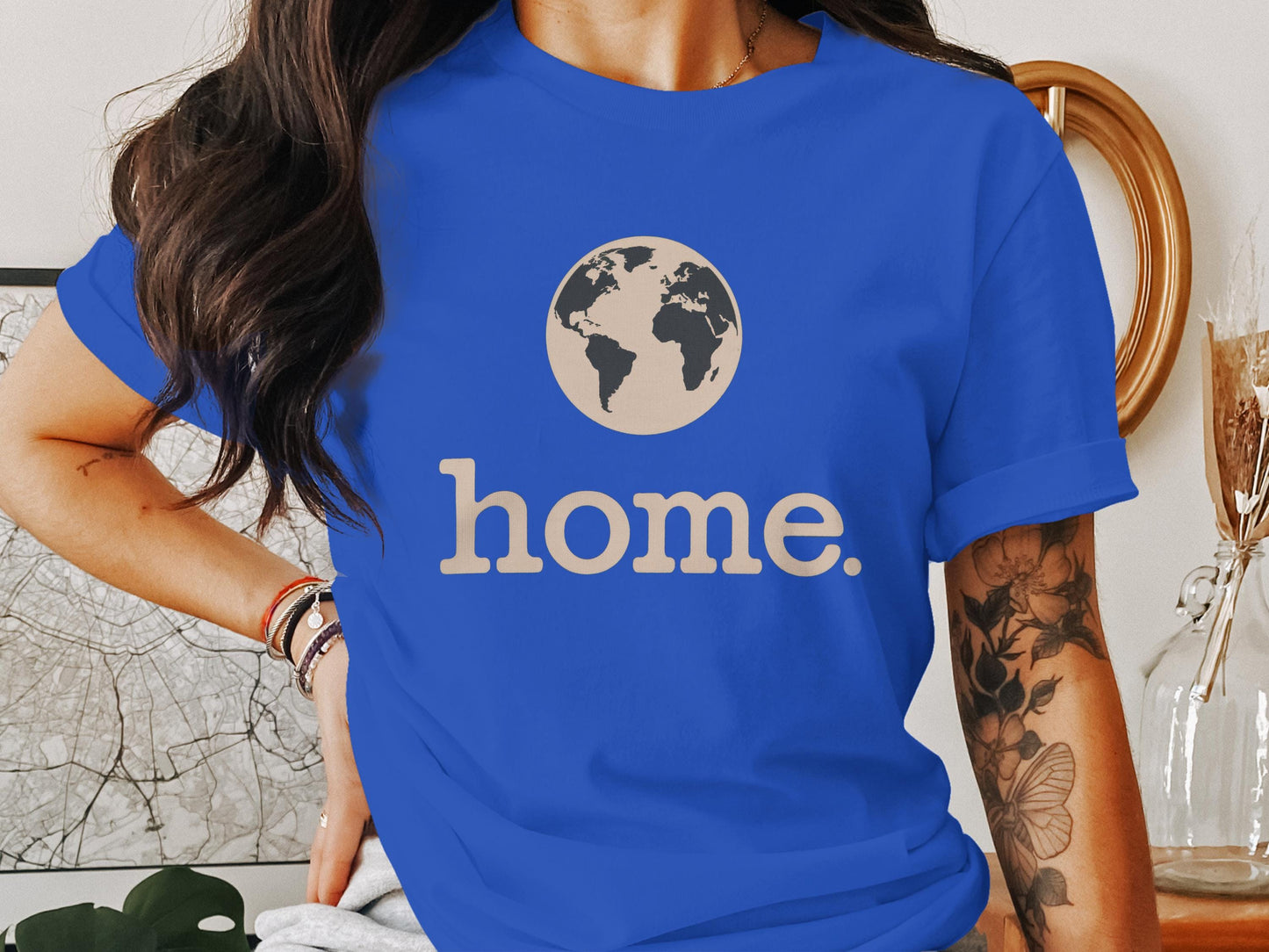 Earth Is Home Tee XS / True Royal
