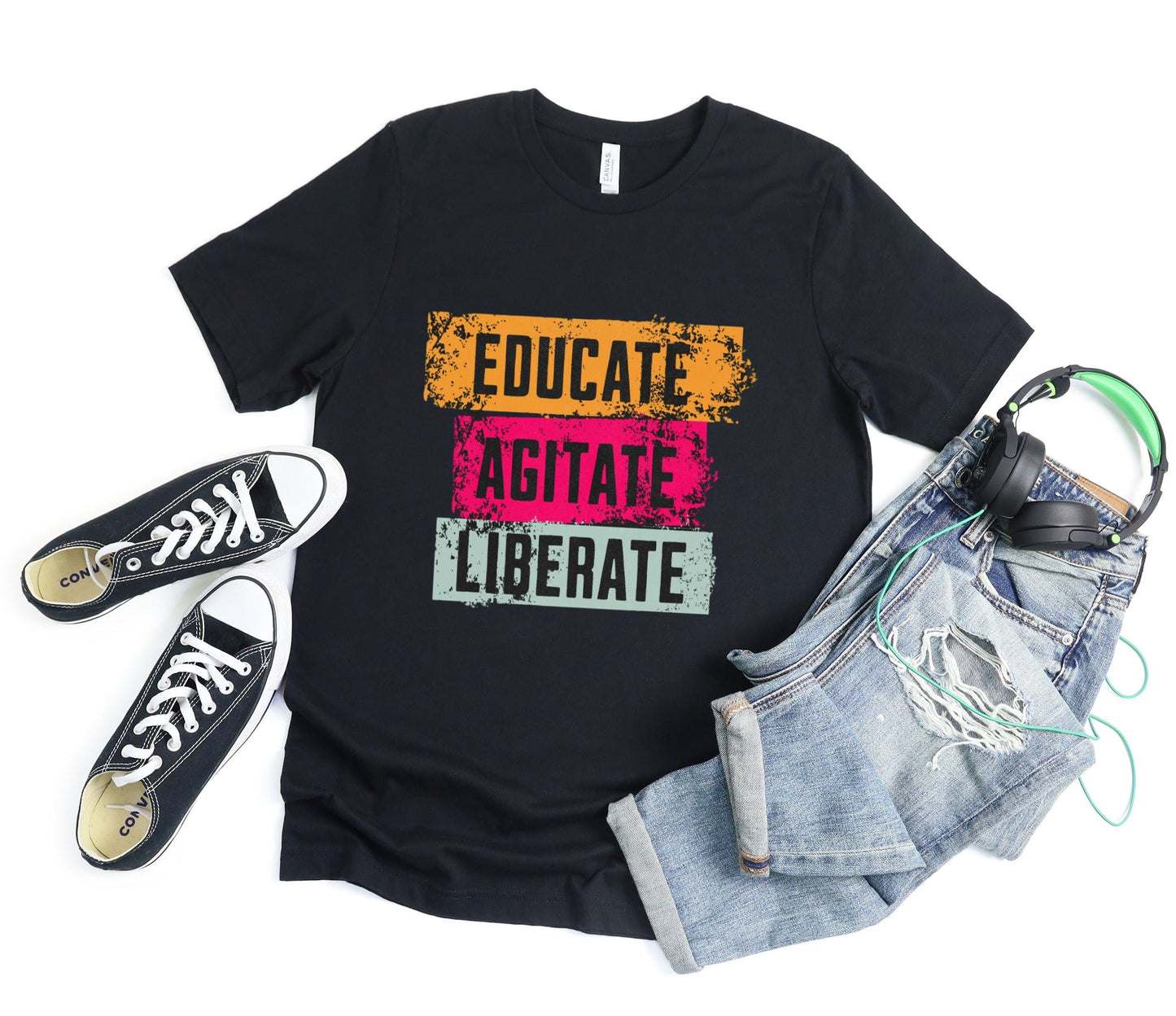 Educate Agitate Liberate Tee XS / Black