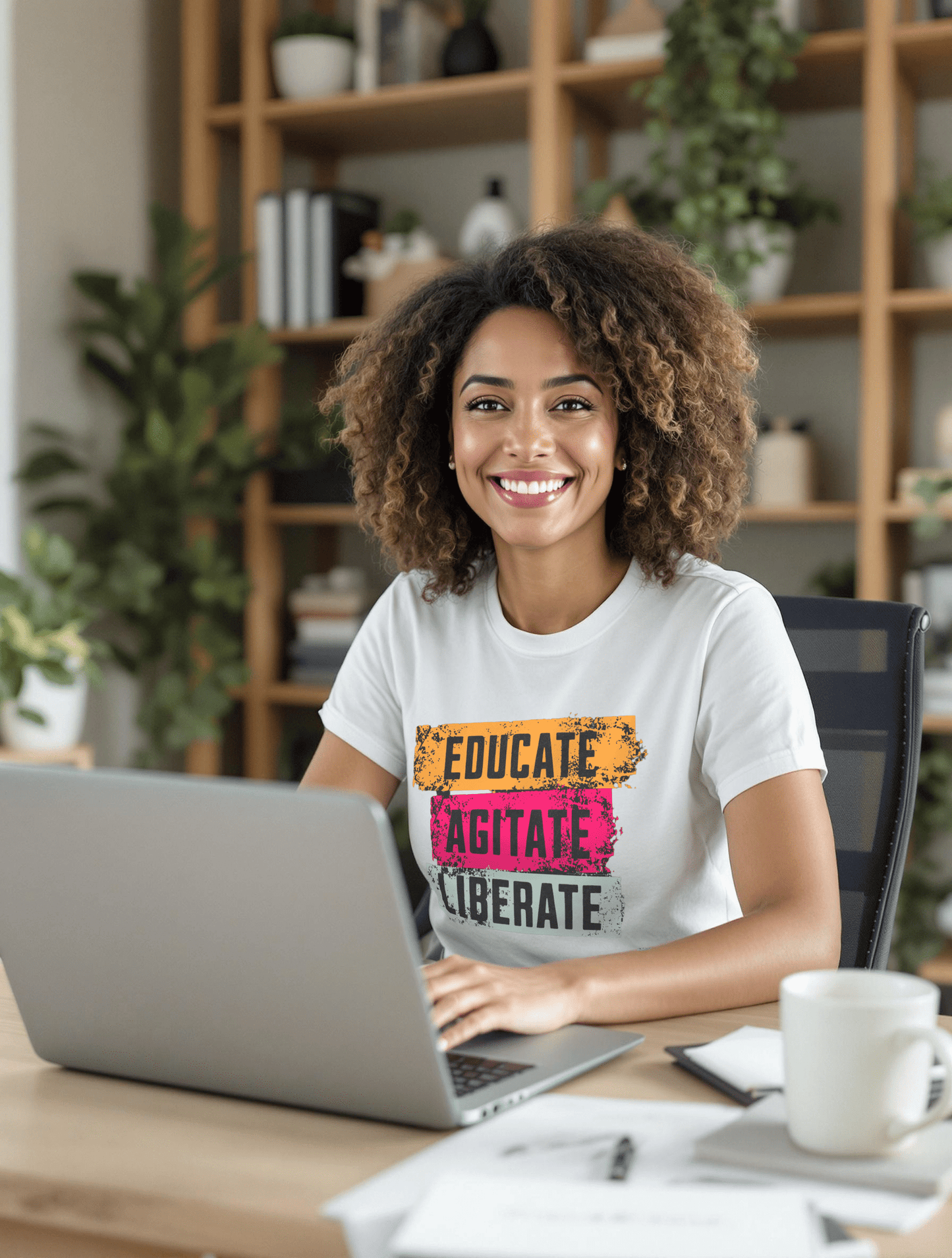 Educate Agitate Liberate Tee XS / White