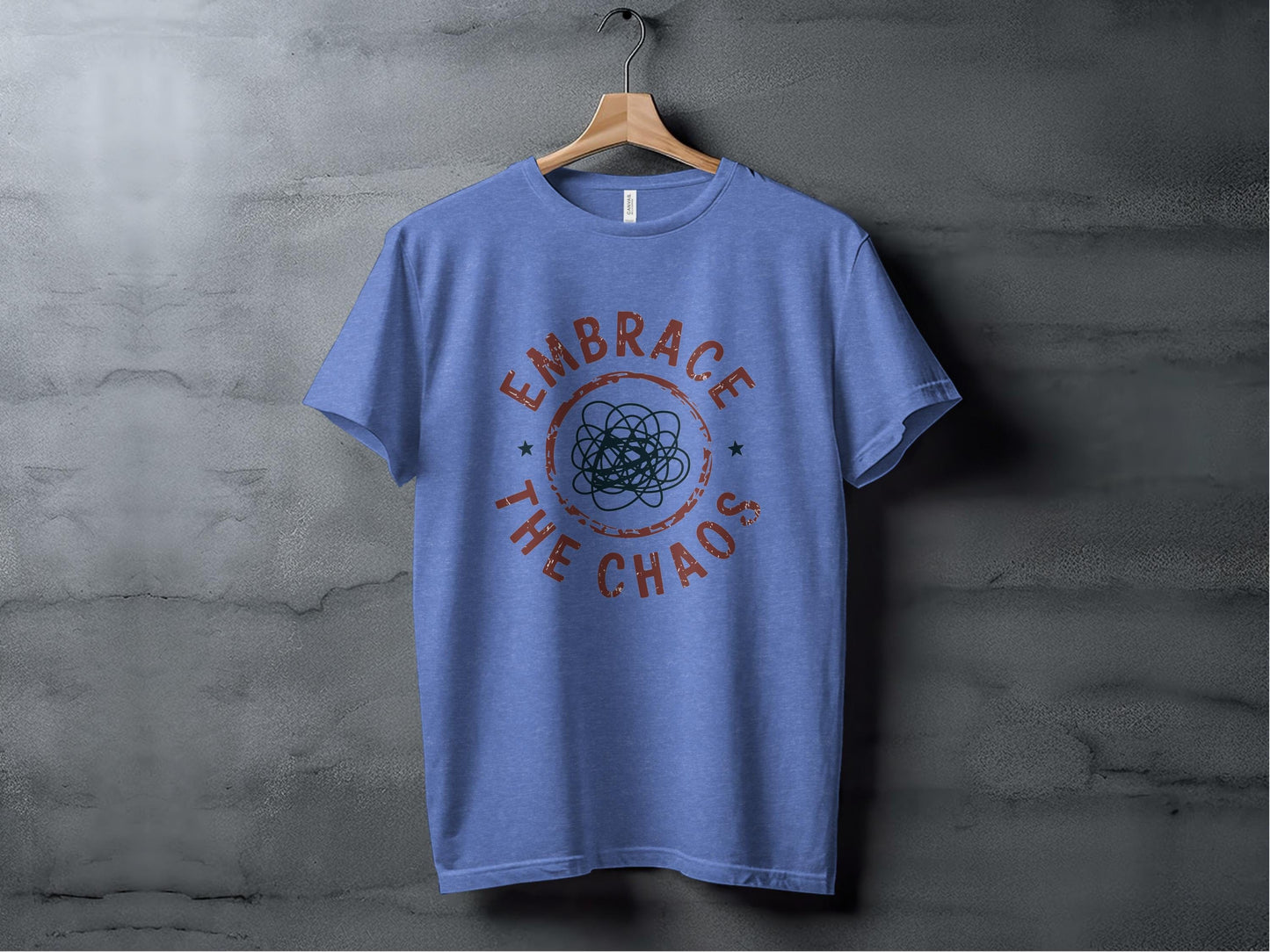 Embrace the Chaos Tee XS / Heather Columbia Blue