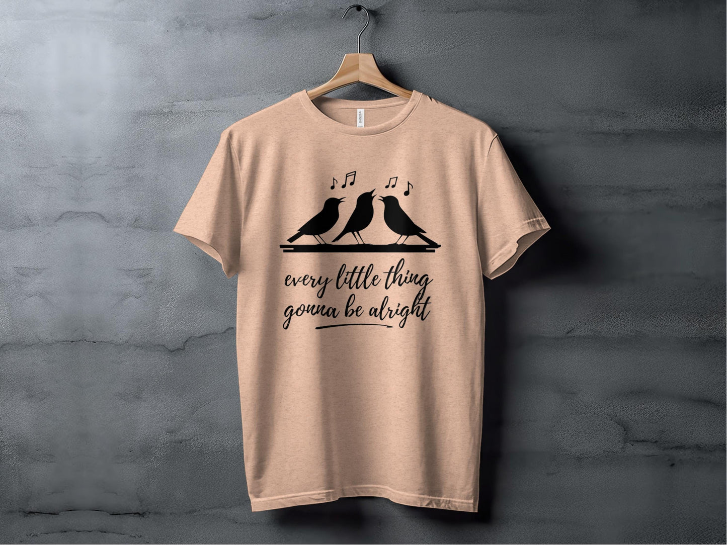 Every Little Thing Gonna Be Alright Tee XS / Heather Peach