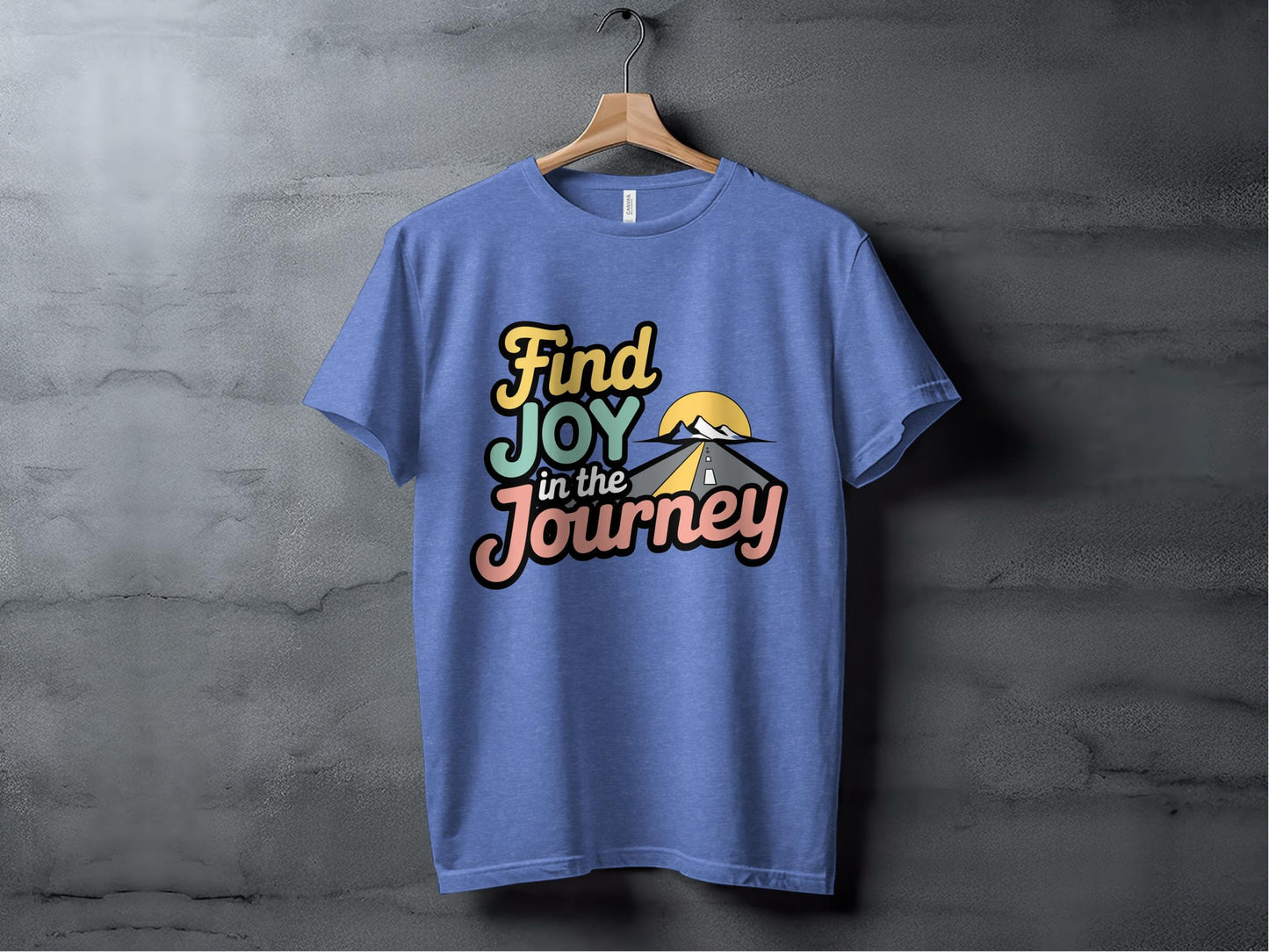 Find Joy in the Journey Tee XS / Heather Columbia Blue