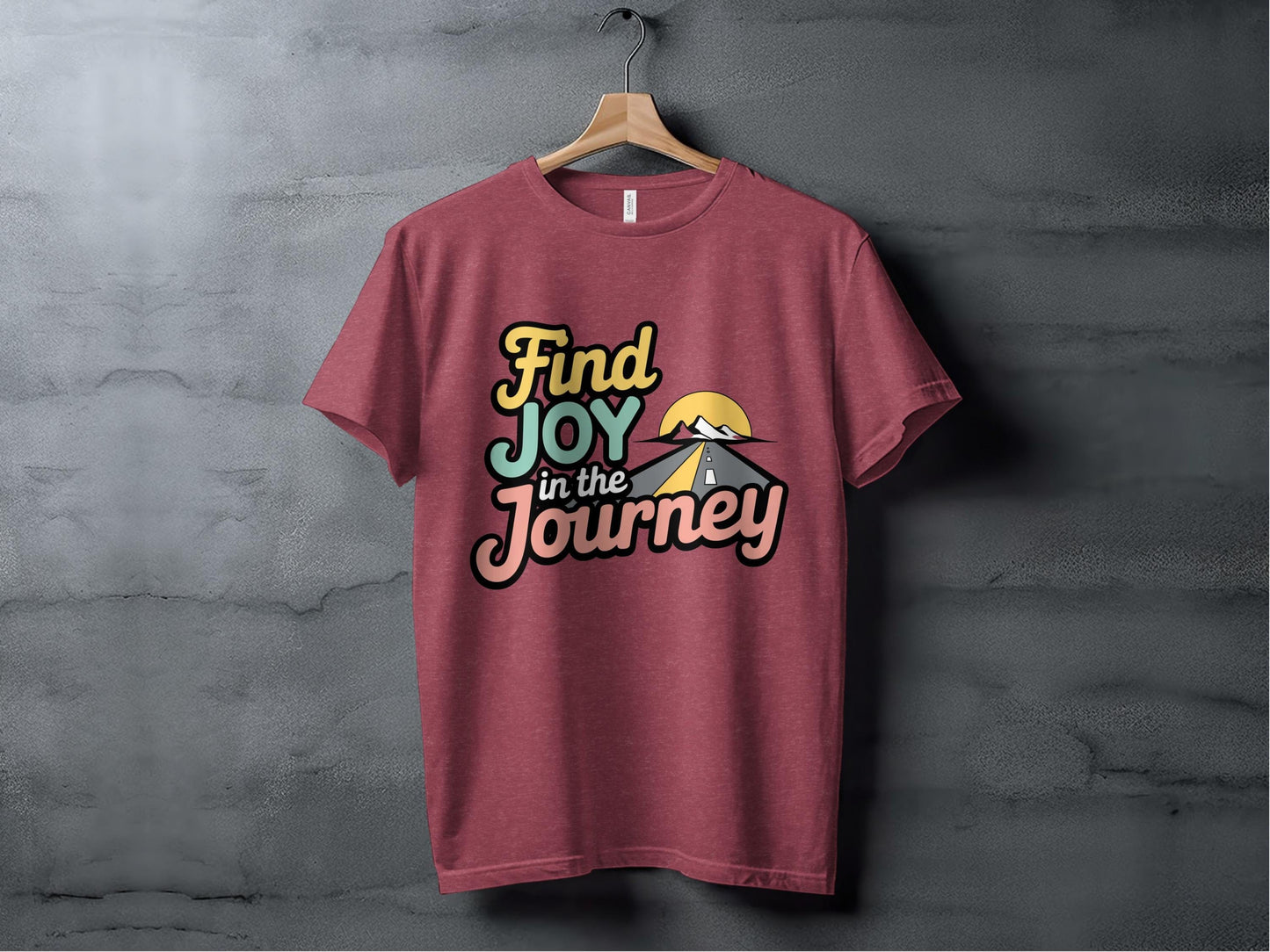 Find Joy in the Journey Tee XS / Heather Raspberry