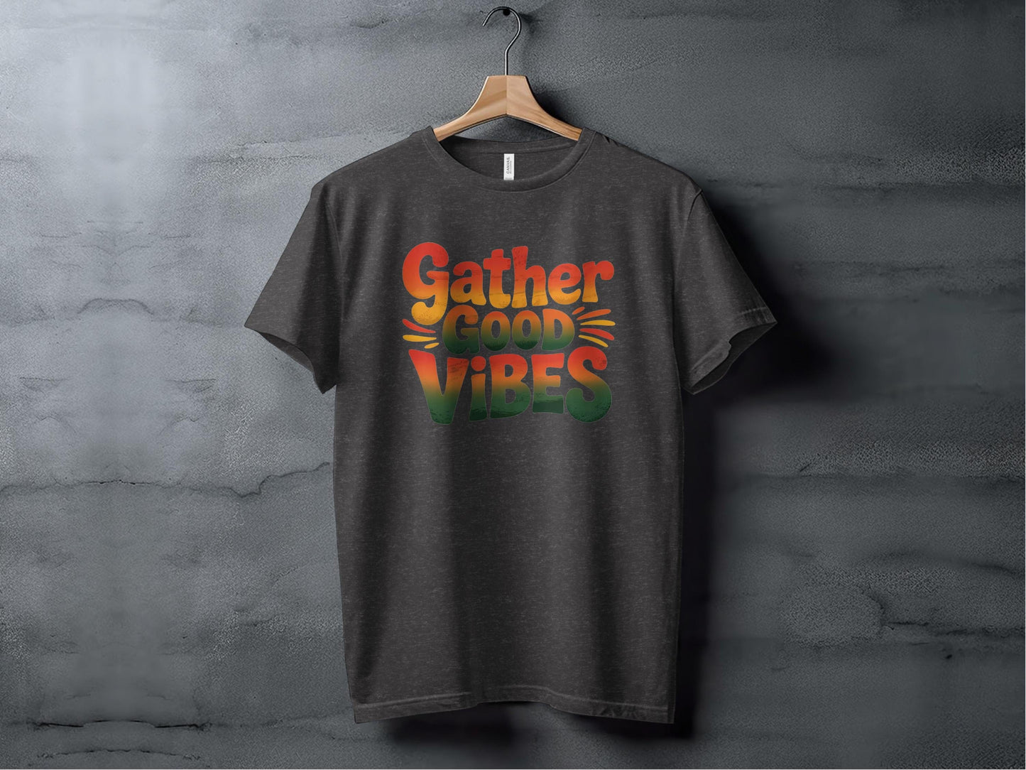 Gather Good Vibes Tee XS / Dark Grey Heather