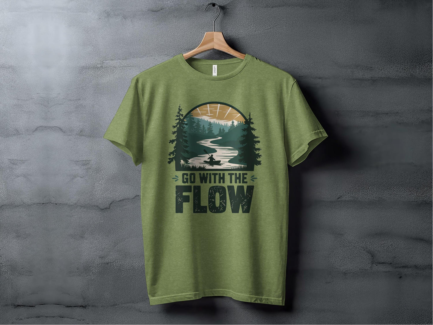 Go With The Flow Tee XS / Heather Green