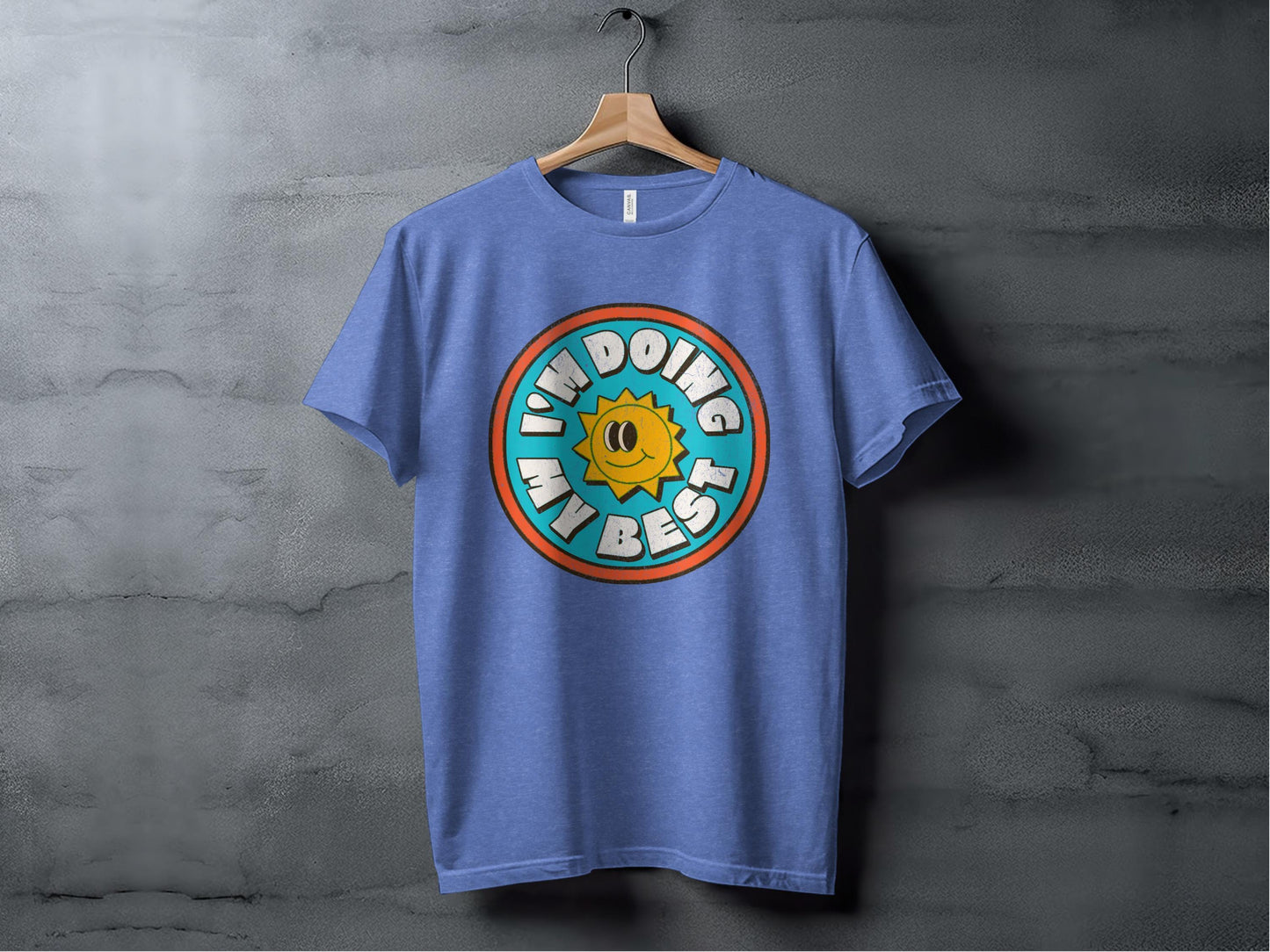 I'm Doing My Best Tee XS / Heather Columbia Blue