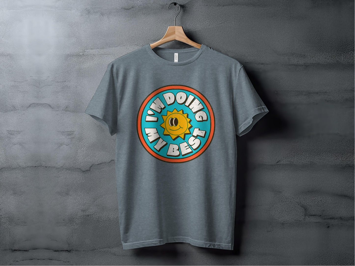 I'm Doing My Best Tee XS / Heather Slate