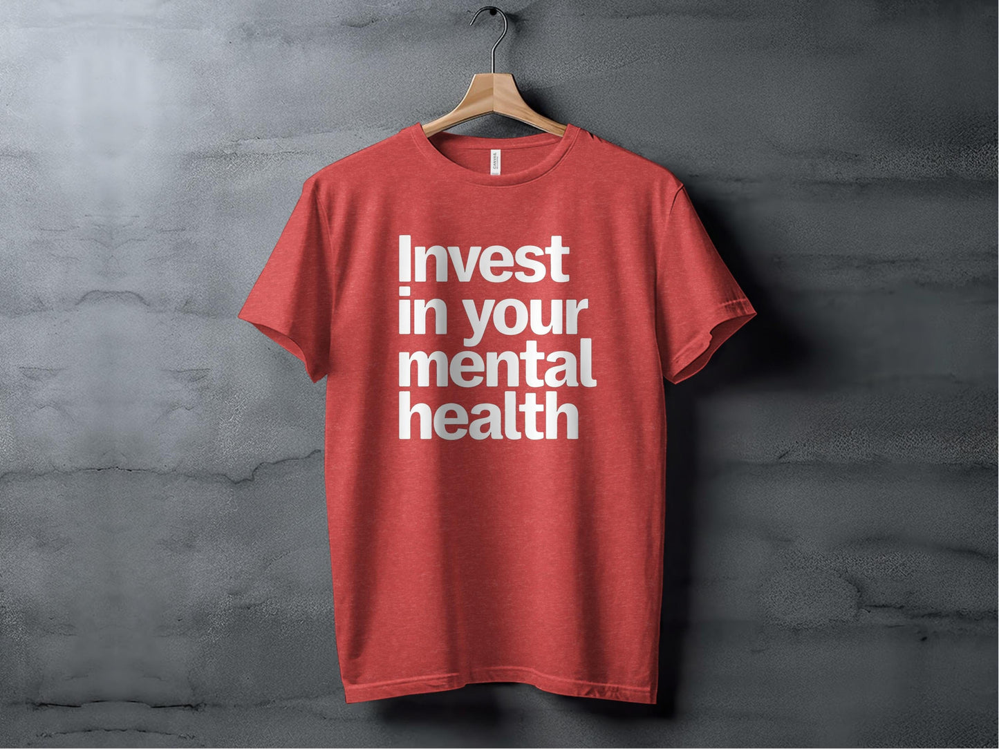Invest in Your Mental Health Tee XS / Heather Red