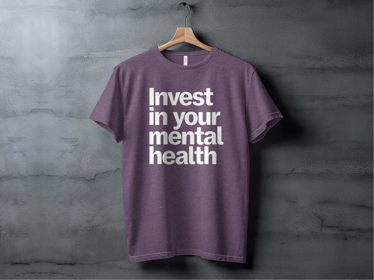 Invest in Your Mental Health Tee XS / Heather Team Purple