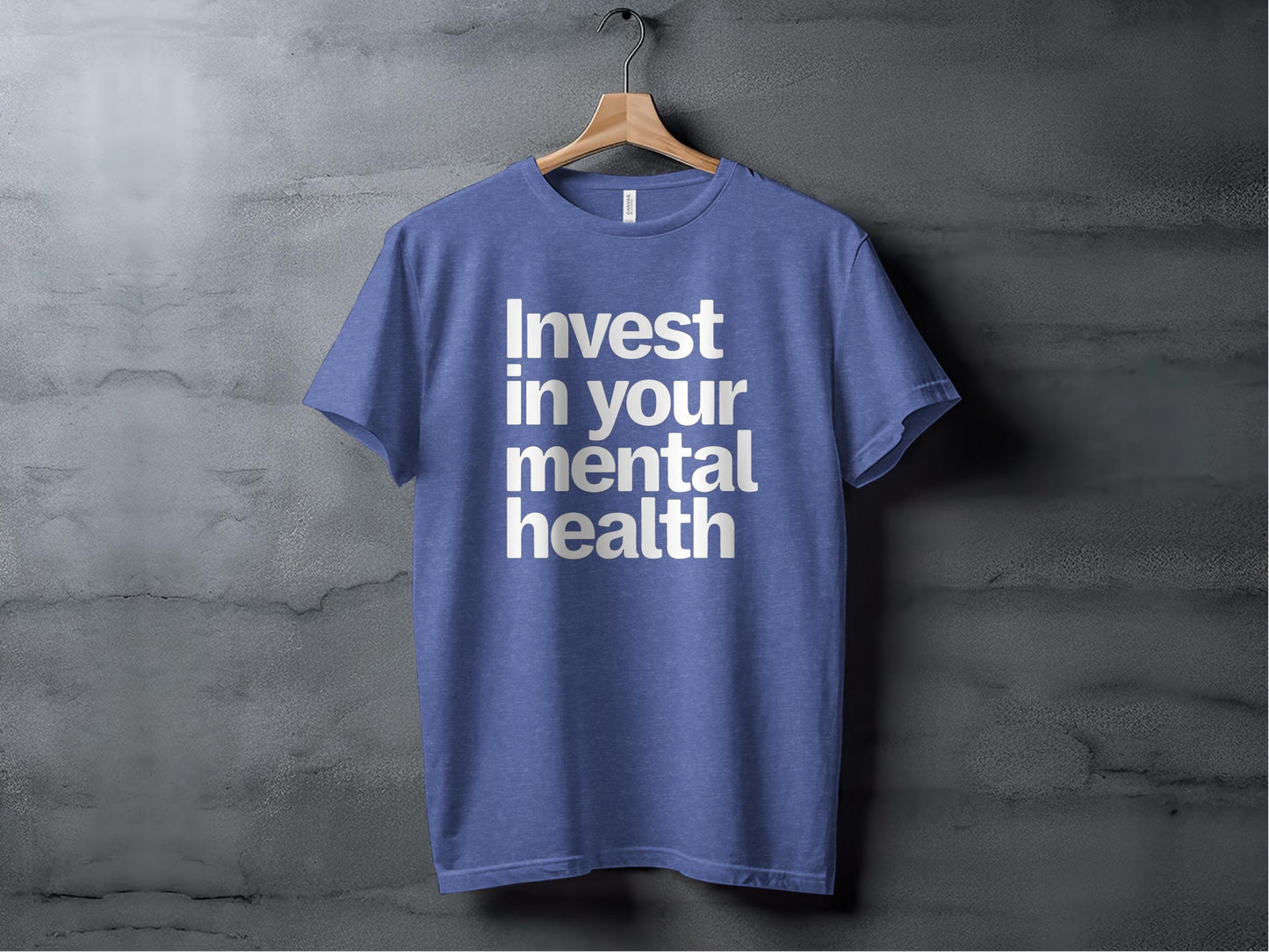 Invest in Your Mental Health Tee XS / Heather True Royal