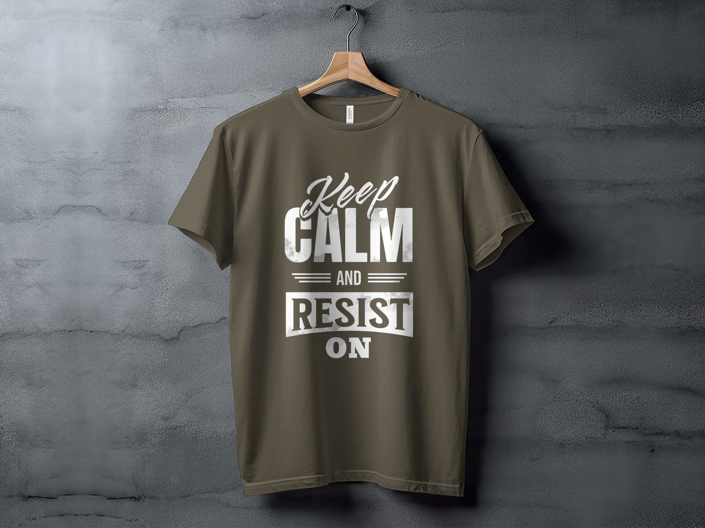 Keep Calm and Resist On Tee XS / Army