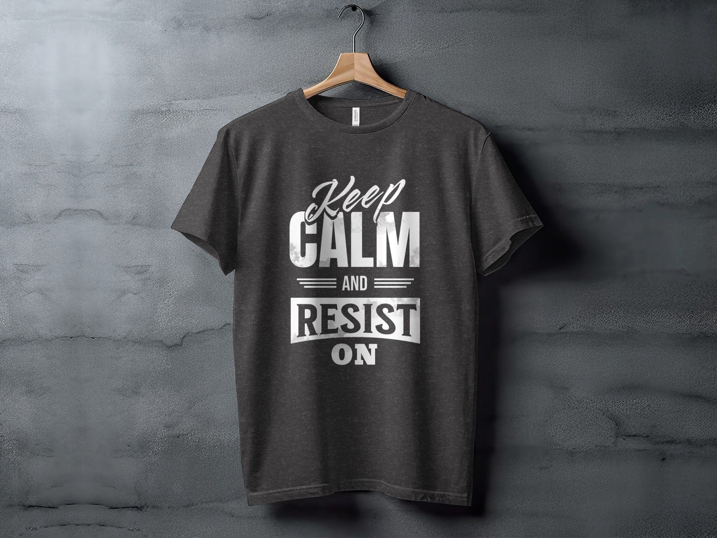 Keep Calm and Resist On Tee XS / Dark Grey Heather