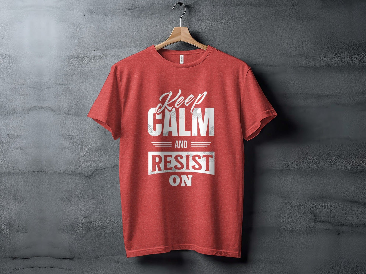 Keep Calm and Resist On Tee XS / Heather Red