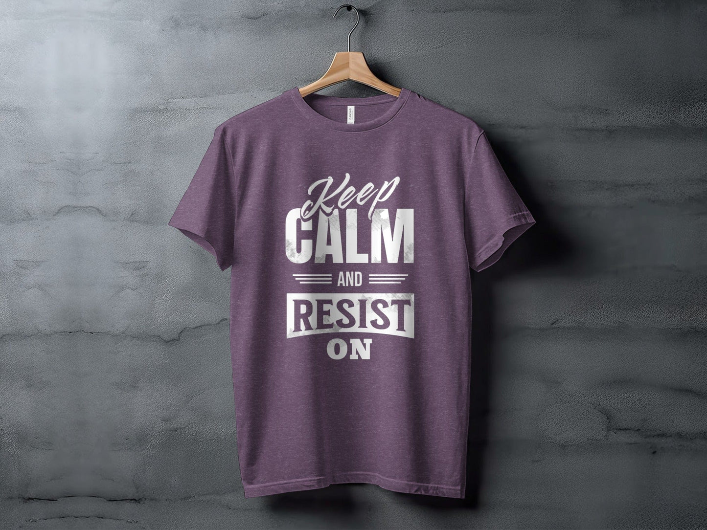 Keep Calm and Resist On Tee XS / Heather Team Purple