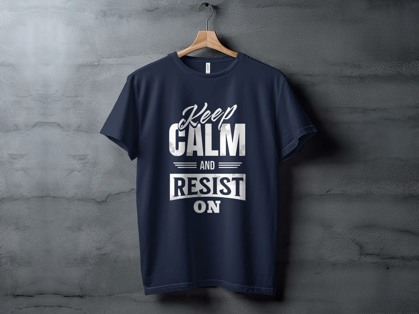 Keep Calm and Resist On Tee XS / Navy