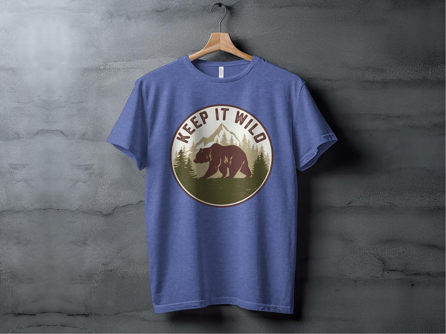Keep It Wild Bear Tee XS / Heather True Royal