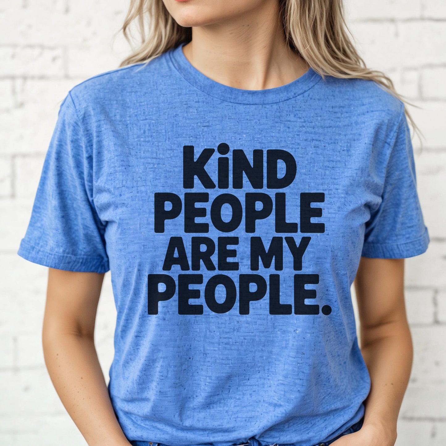 kind people are my people XS / Heather True Royal