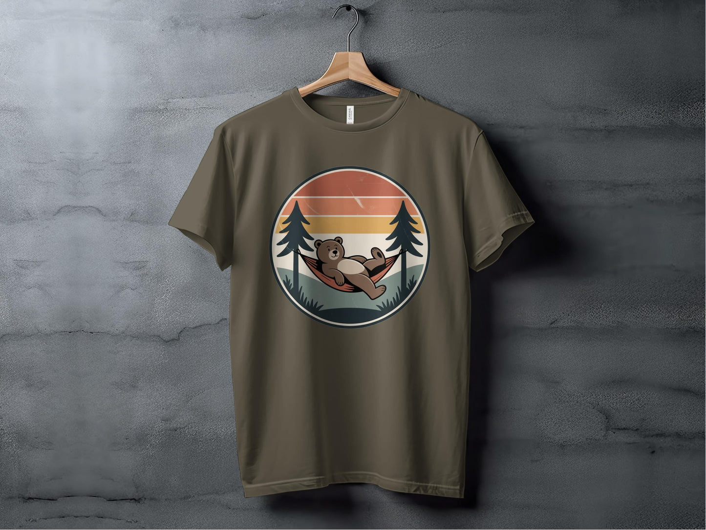 Lazy Day Bear Tee XS / Army