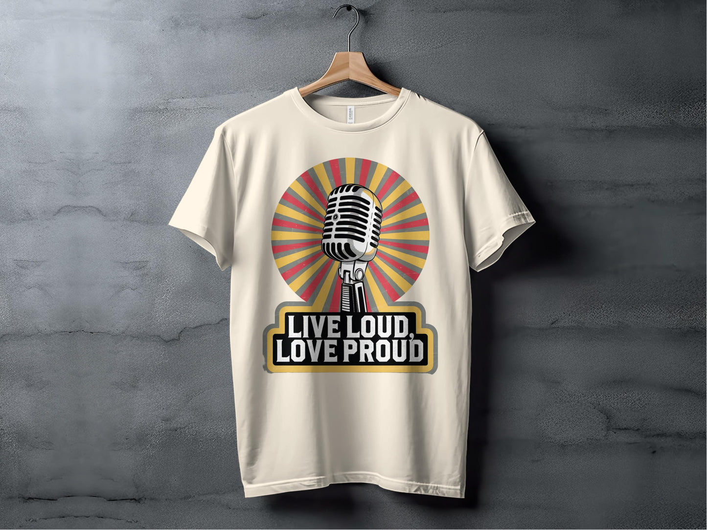 Live Loud, Love Proud Tee XS / Natural