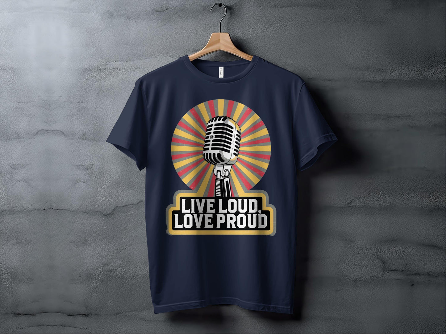 Live Loud, Love Proud Tee XS / Navy
