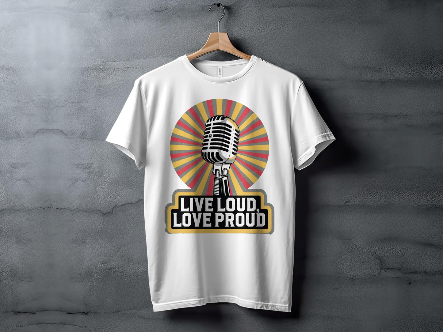 Live Loud, Love Proud Tee XS / White