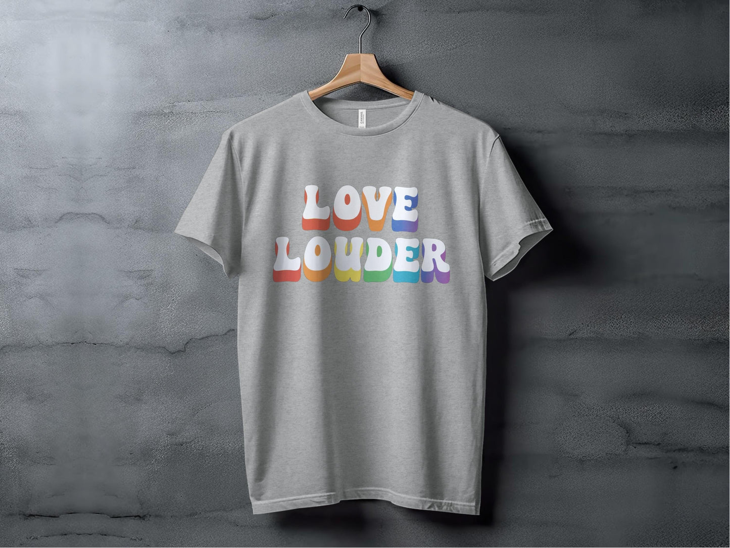 Love Louder Tee XS / Athletic Heather