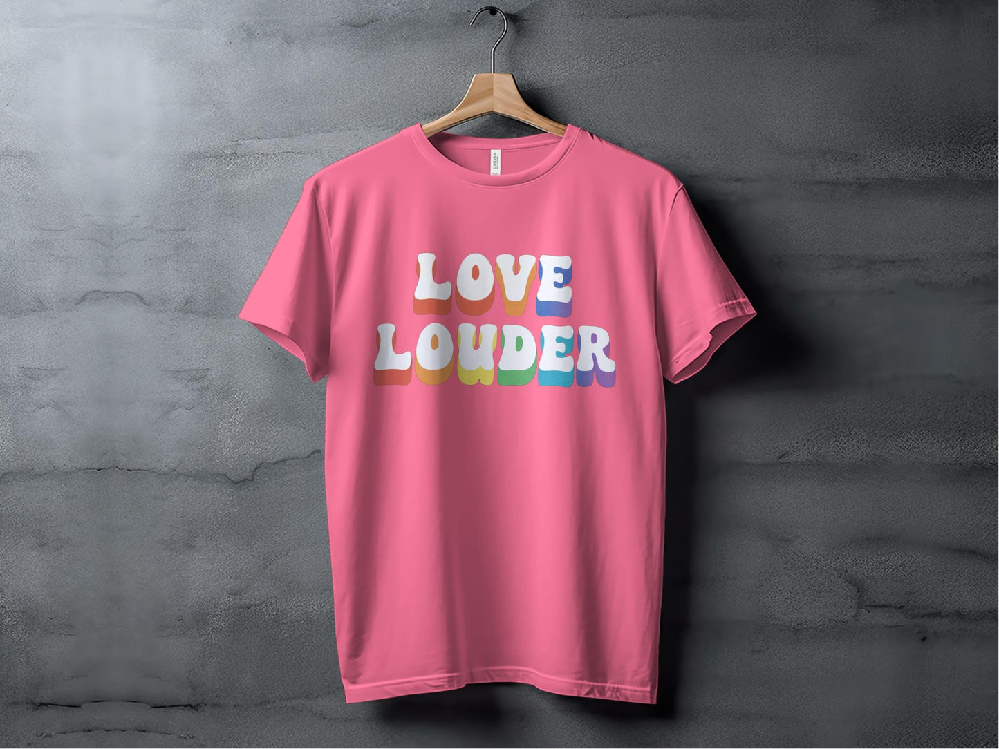 Love Louder Tee XS / Charity Pink