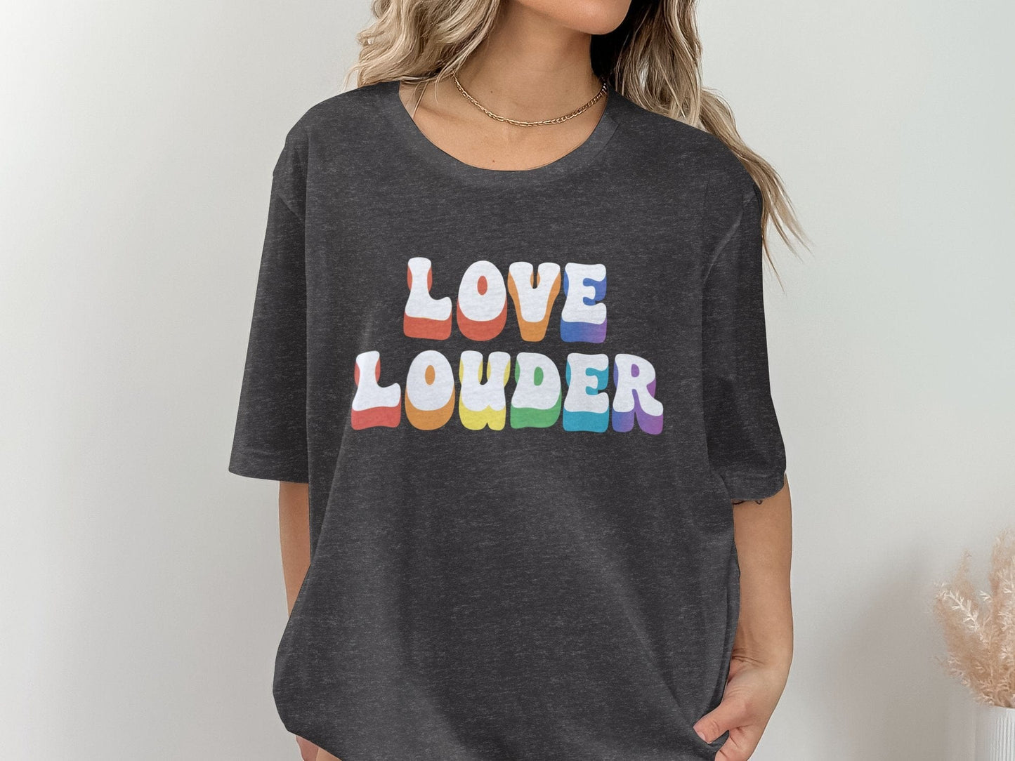 Love Louder Tee XS / Dark Grey Heather