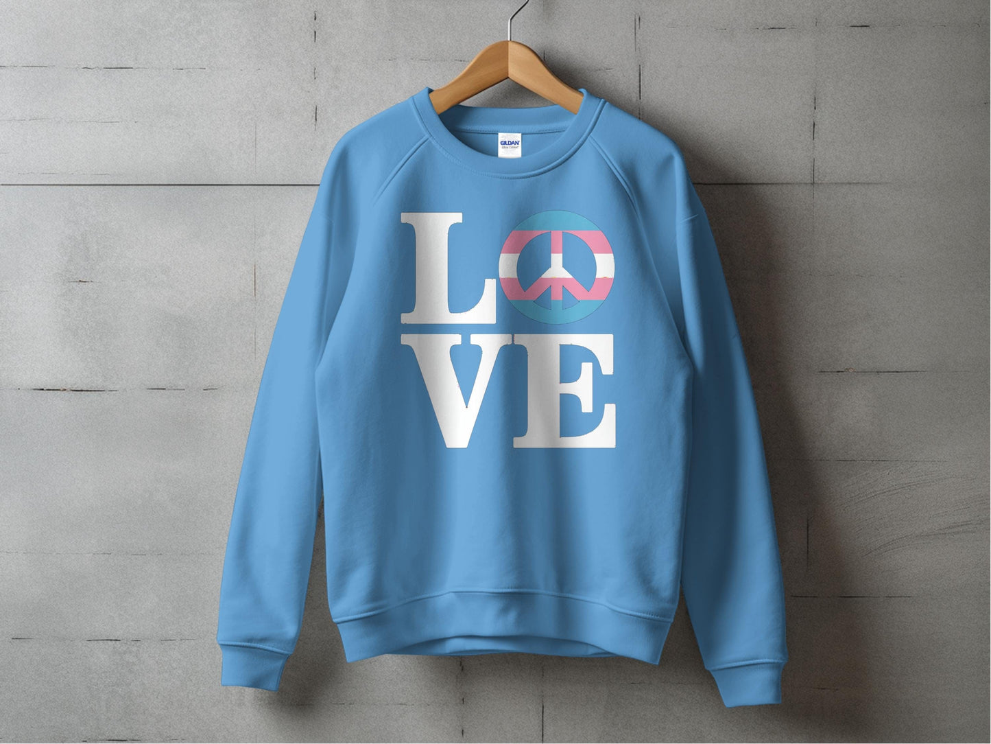 love peace S / Carolina Blue