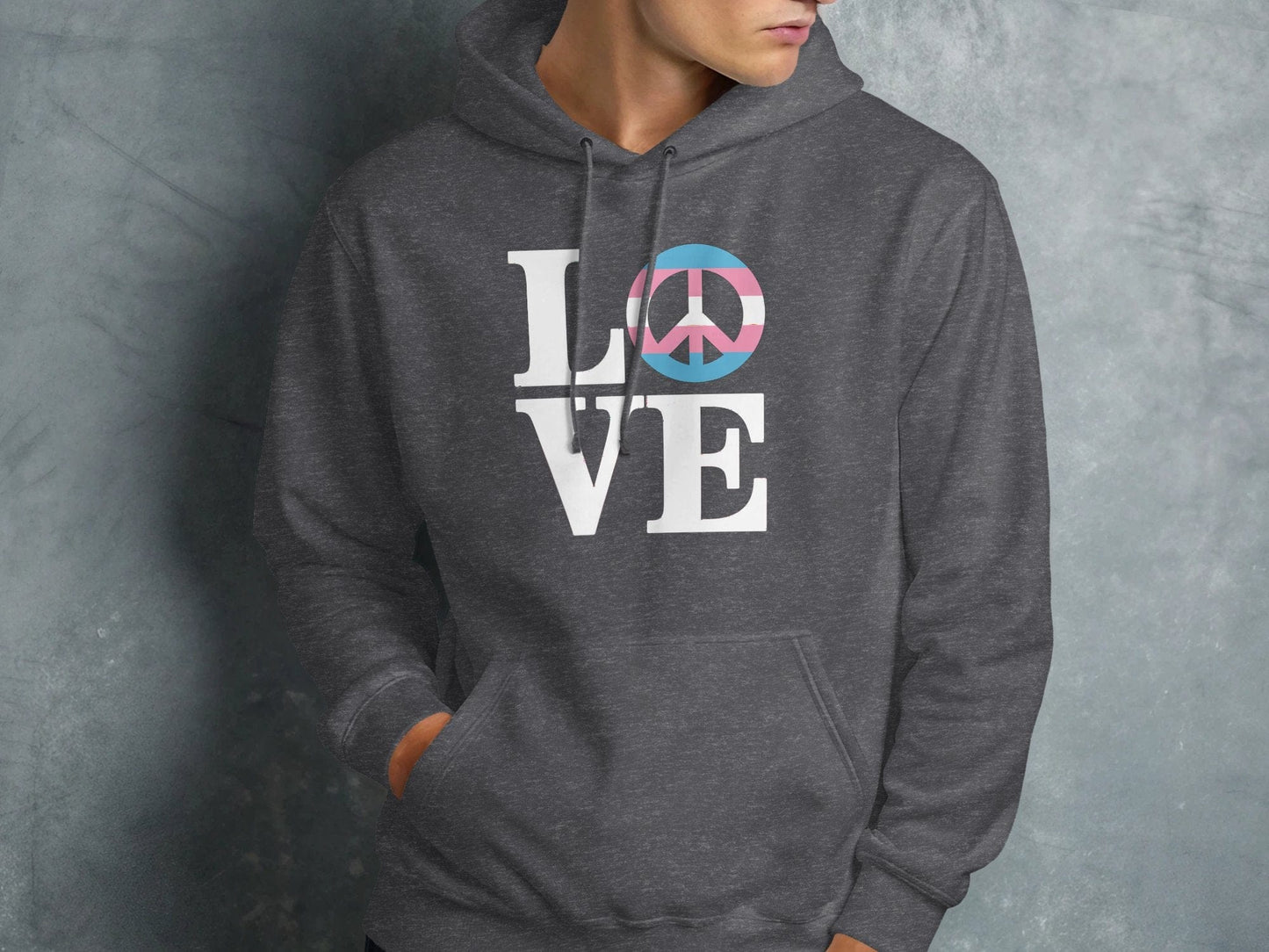 love peace S / Dark Heather