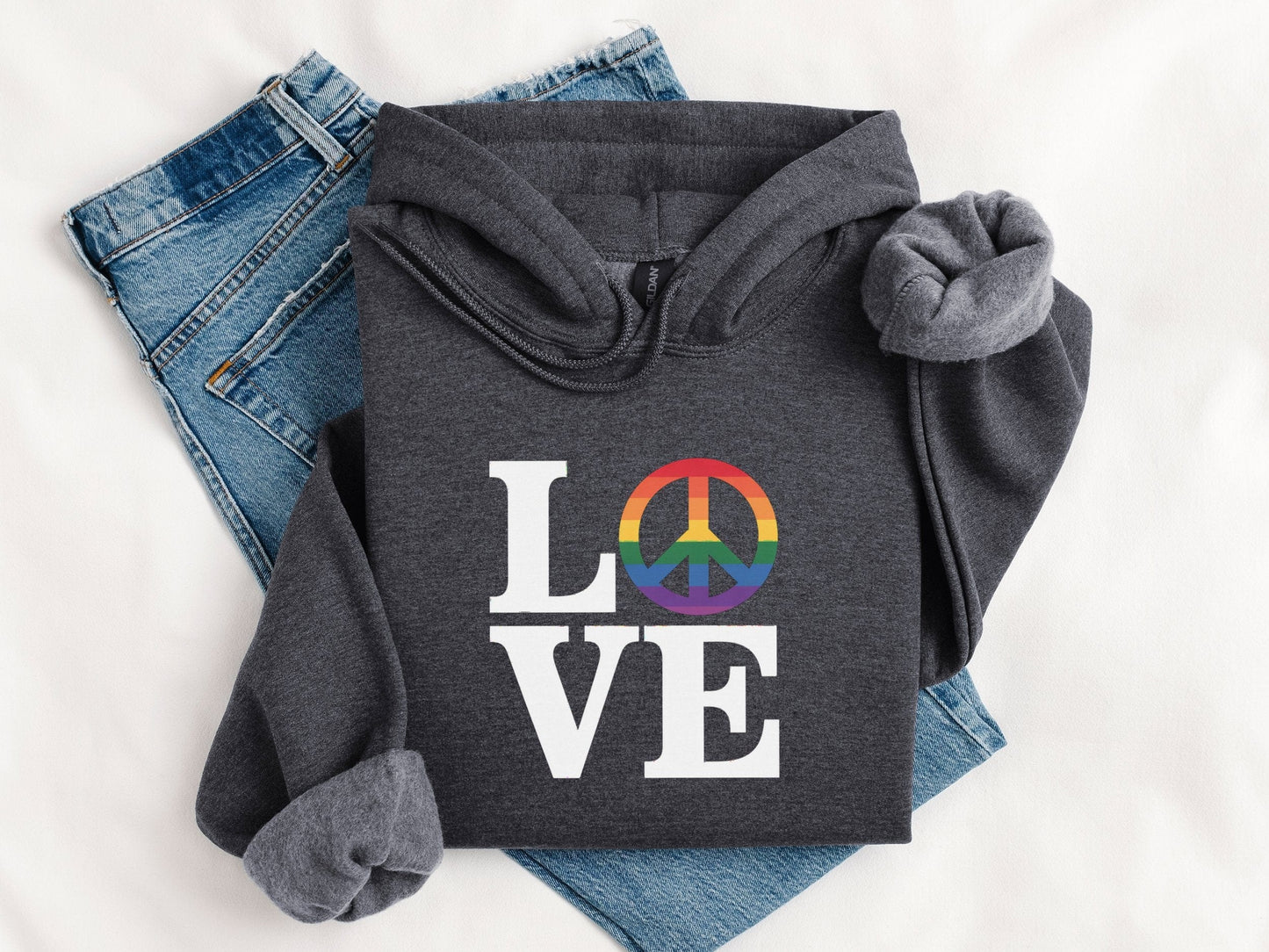 LOVE Peace Sign Hoodie