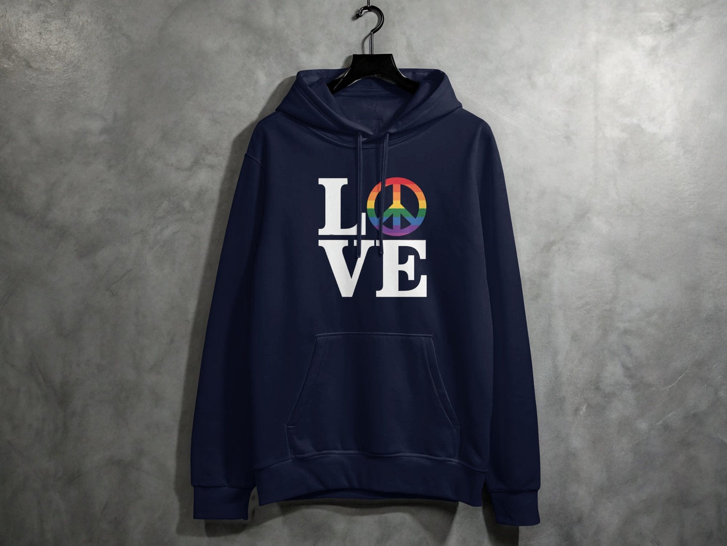 LOVE Peace Sign Hoodie S / Navy