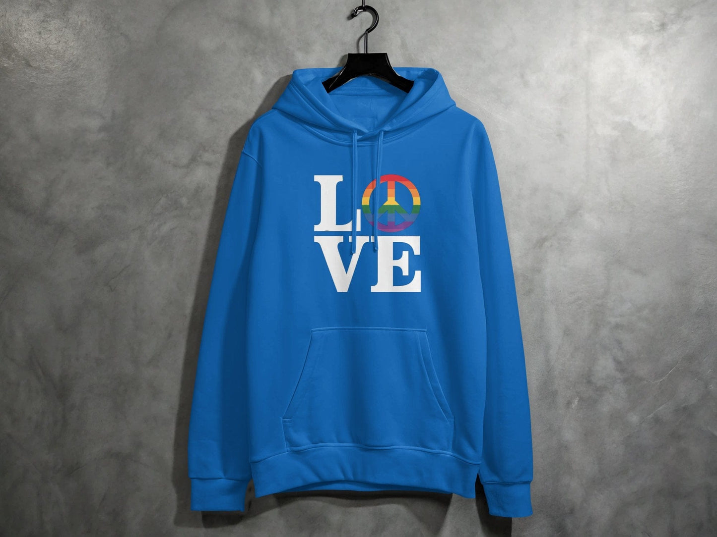 LOVE Peace Sign Hoodie S / Royal Blue