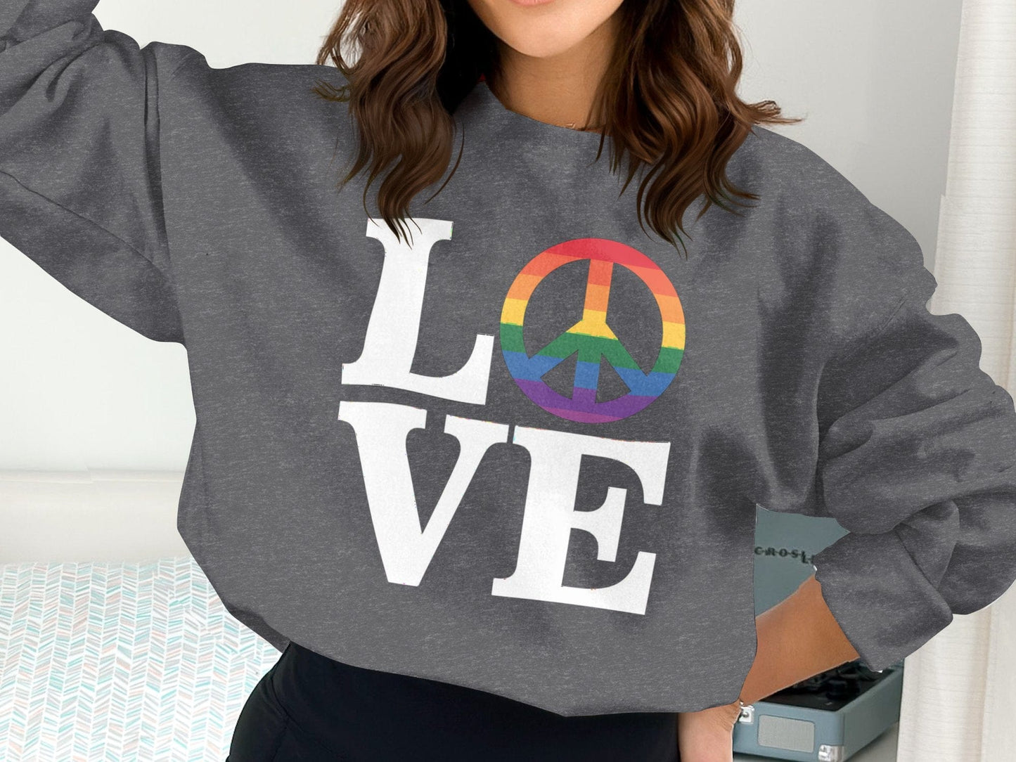 LOVE Peace Sign Sweatshirt
