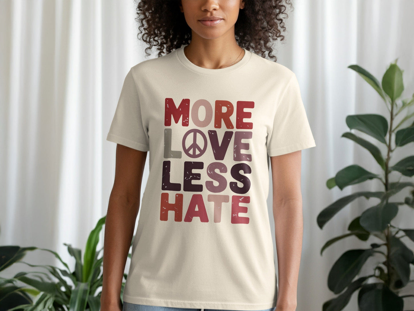 More Love Less Hate Tee XS / Natural