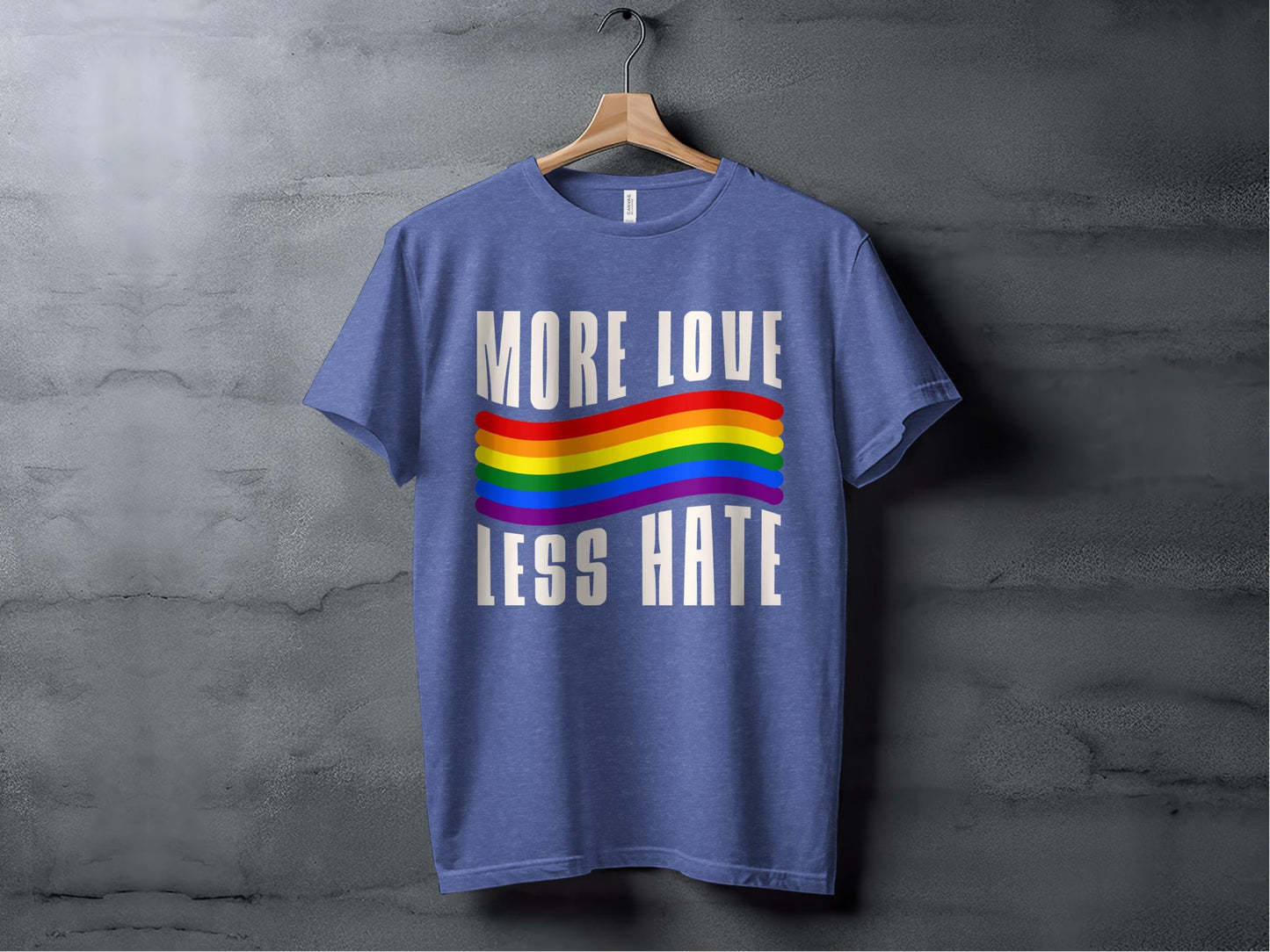 more love less hate XS / Heather True Royal