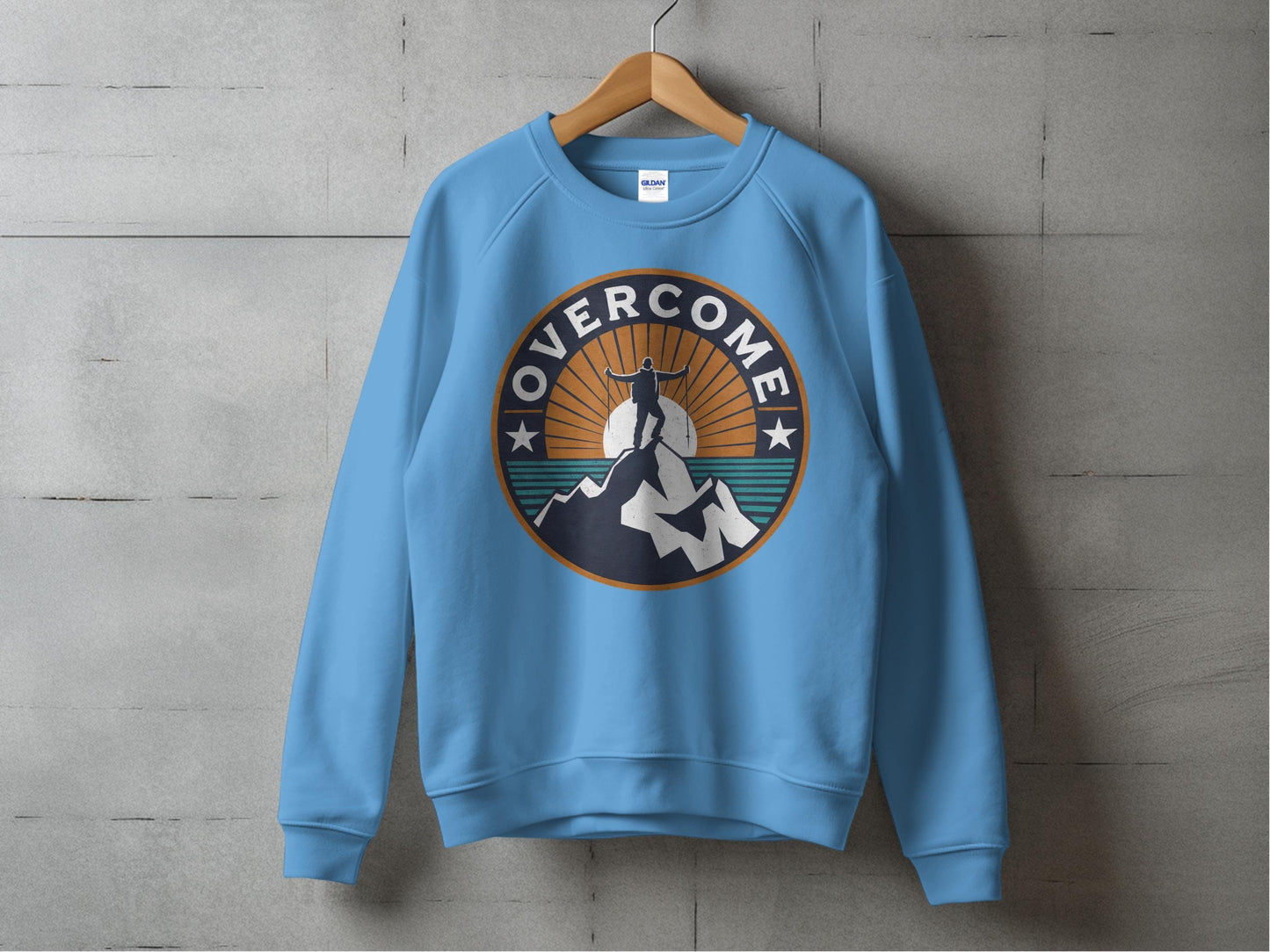 Overcome Mountain Top Sweatshirt S / Carolina Blue