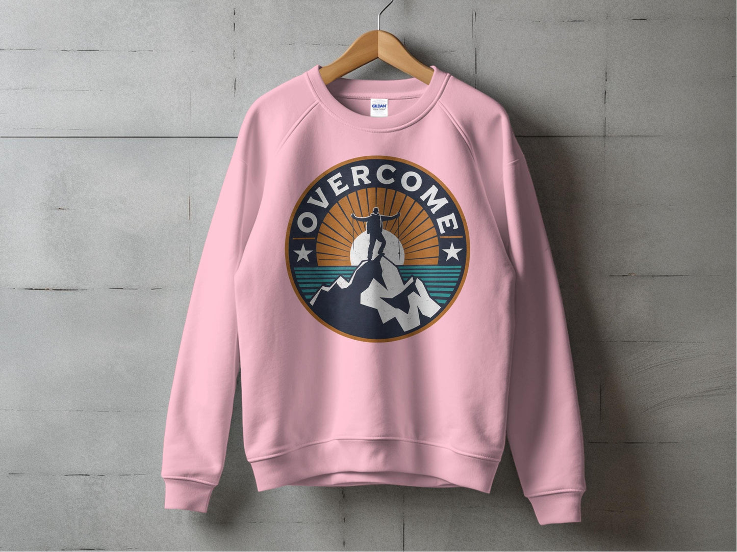 Overcome Mountain Top Sweatshirt S / Light Pink