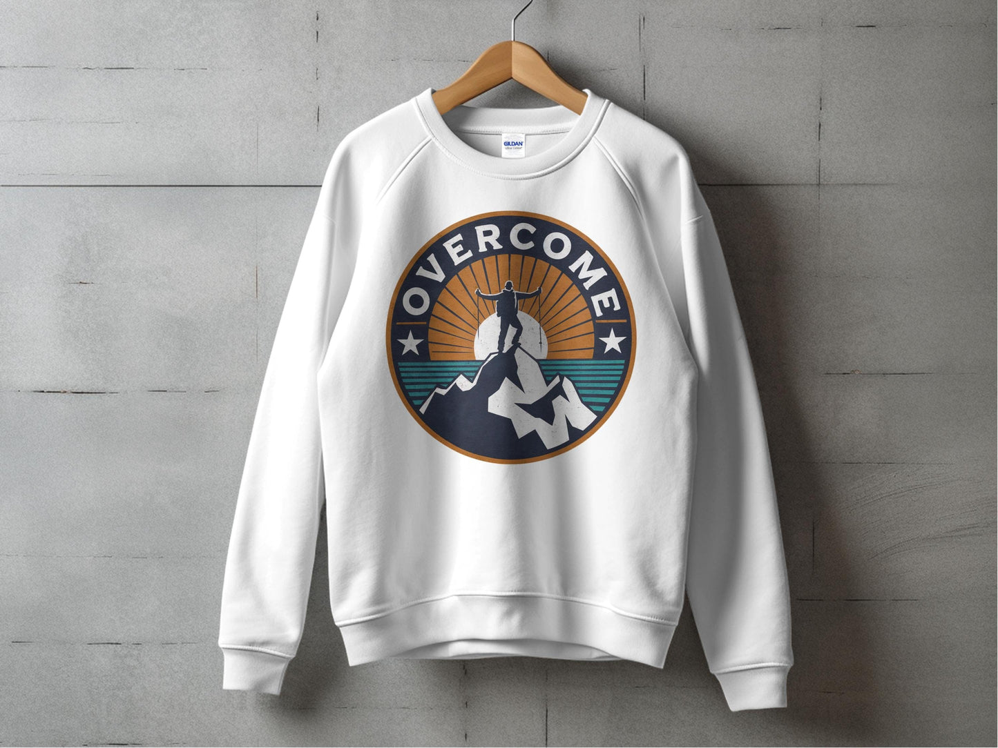 Overcome Mountain Top Sweatshirt S / White