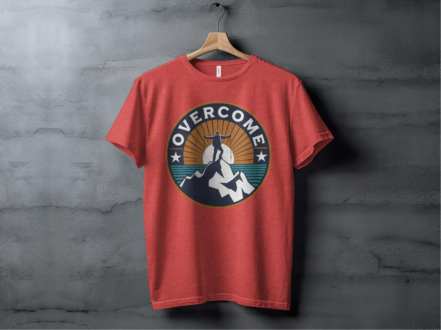 Overcome Mountain Top Tee XS / Heather Red
