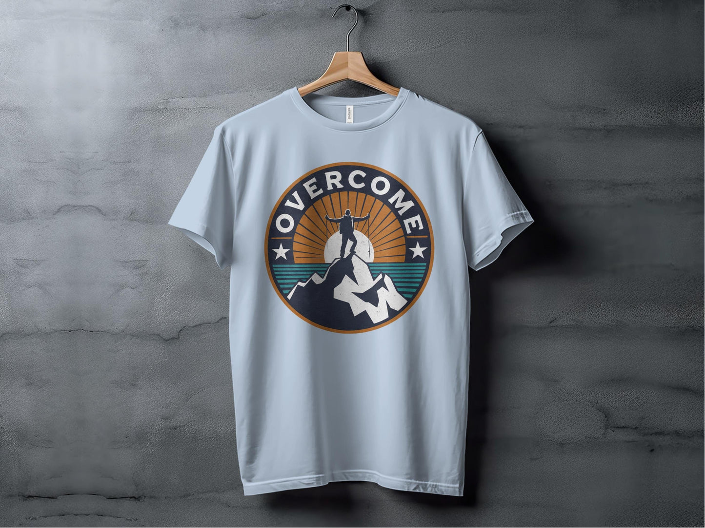 Overcome Mountain Top Tee XS / Light Blue