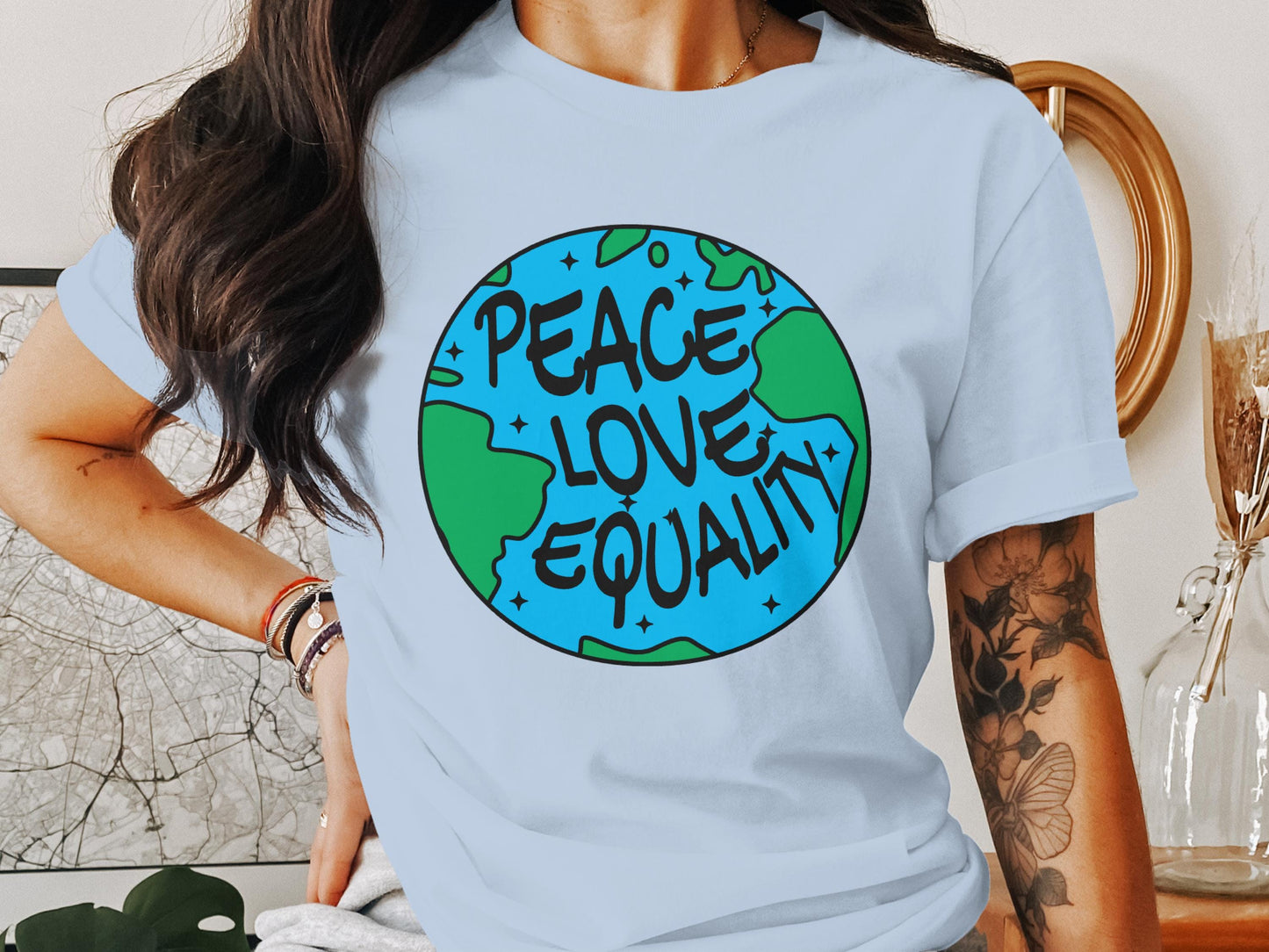 peace love equality XS / Light Blue