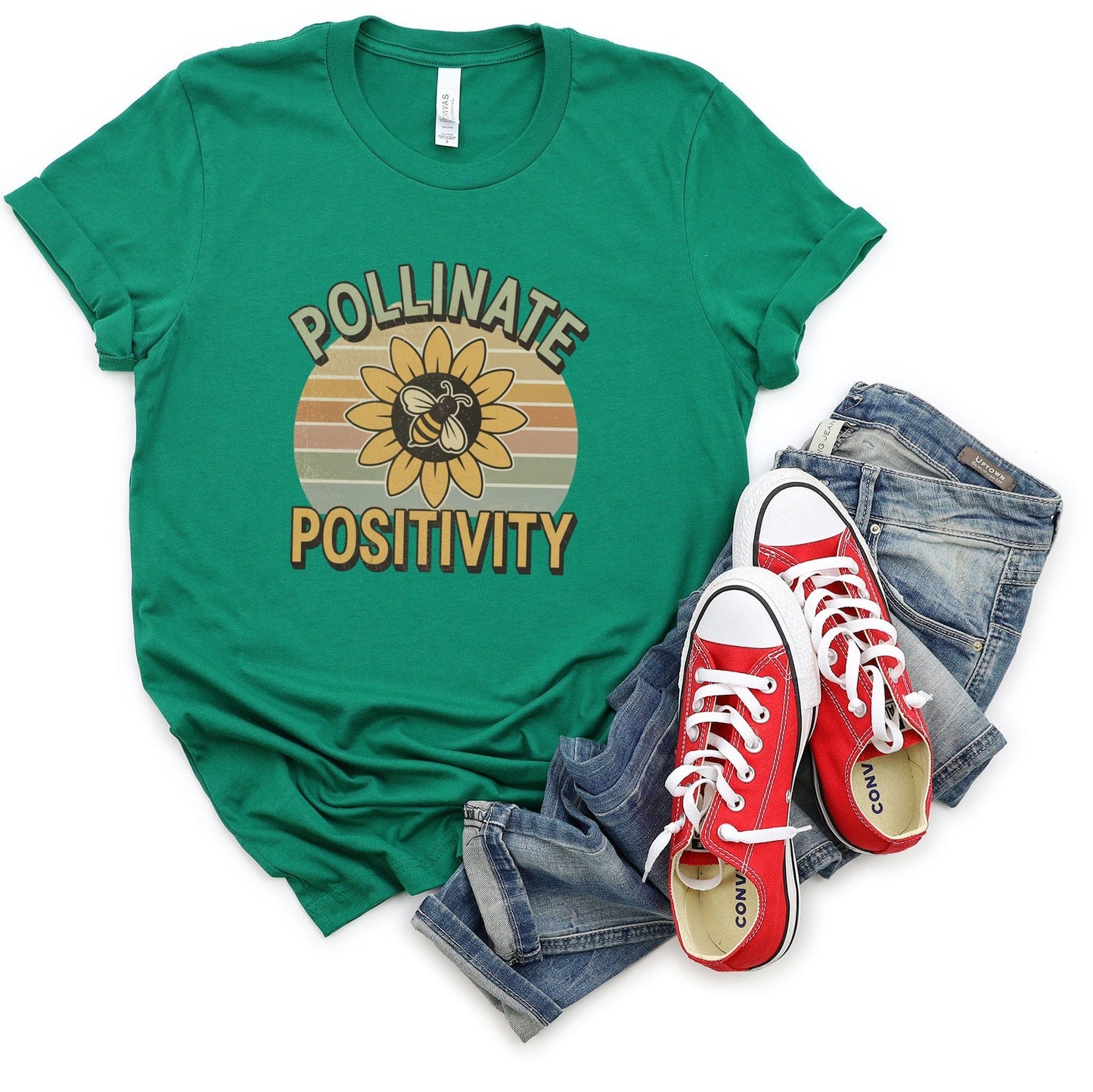 Pollinate Positivity Tee XS / Heather Kelly